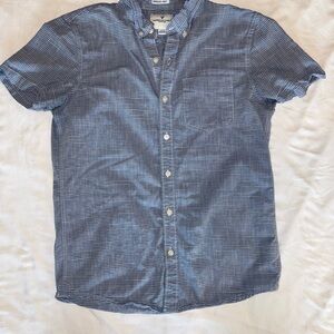 American Eagle Outfitters Blue Casual Button Down Shirt